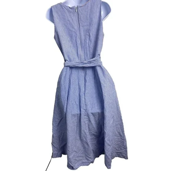 Boden Blue Stripped Wrap Dress Sz12 - Picture 2 of 12